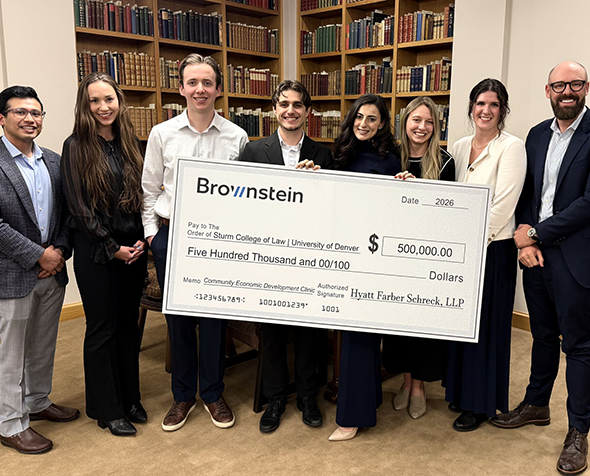 CEDC group photo with check from Brownstein