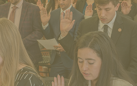 students take oath for clinical programs