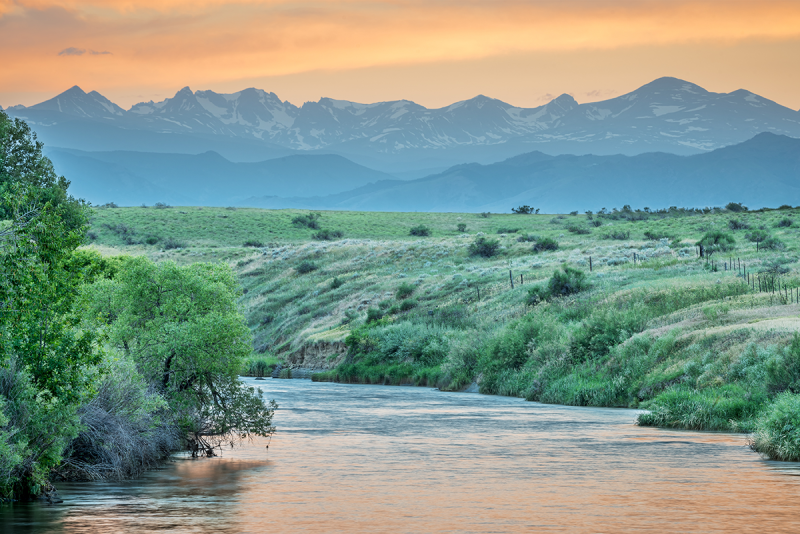 South St. Vrain Creek and Rocky Mountains