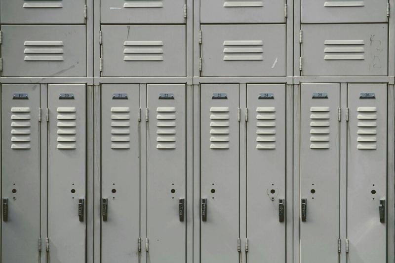 gray lockers
